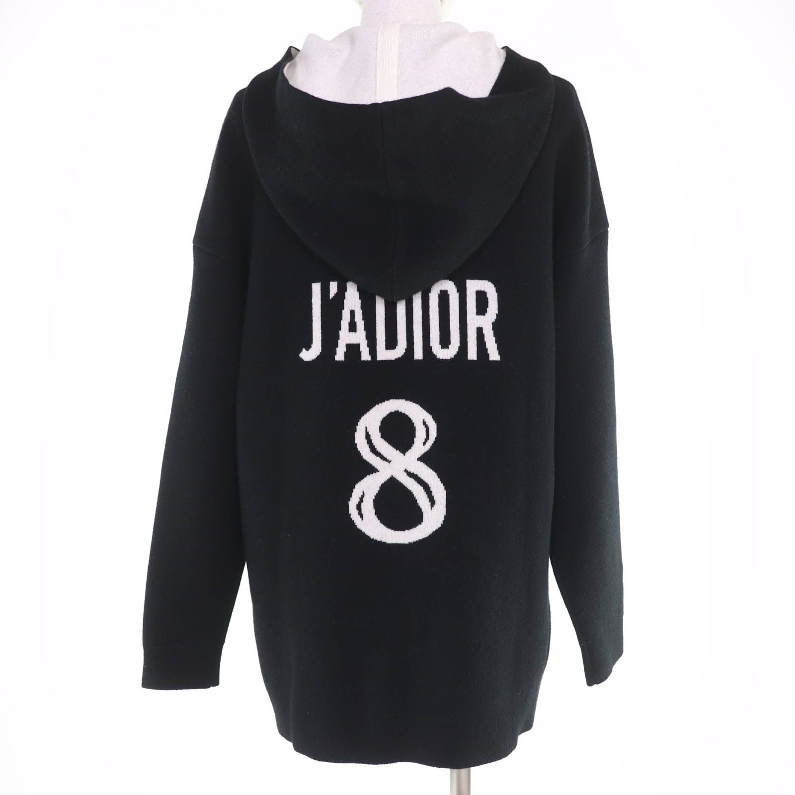 Dior J'adior Cashmere Knit Hoodie Black 40