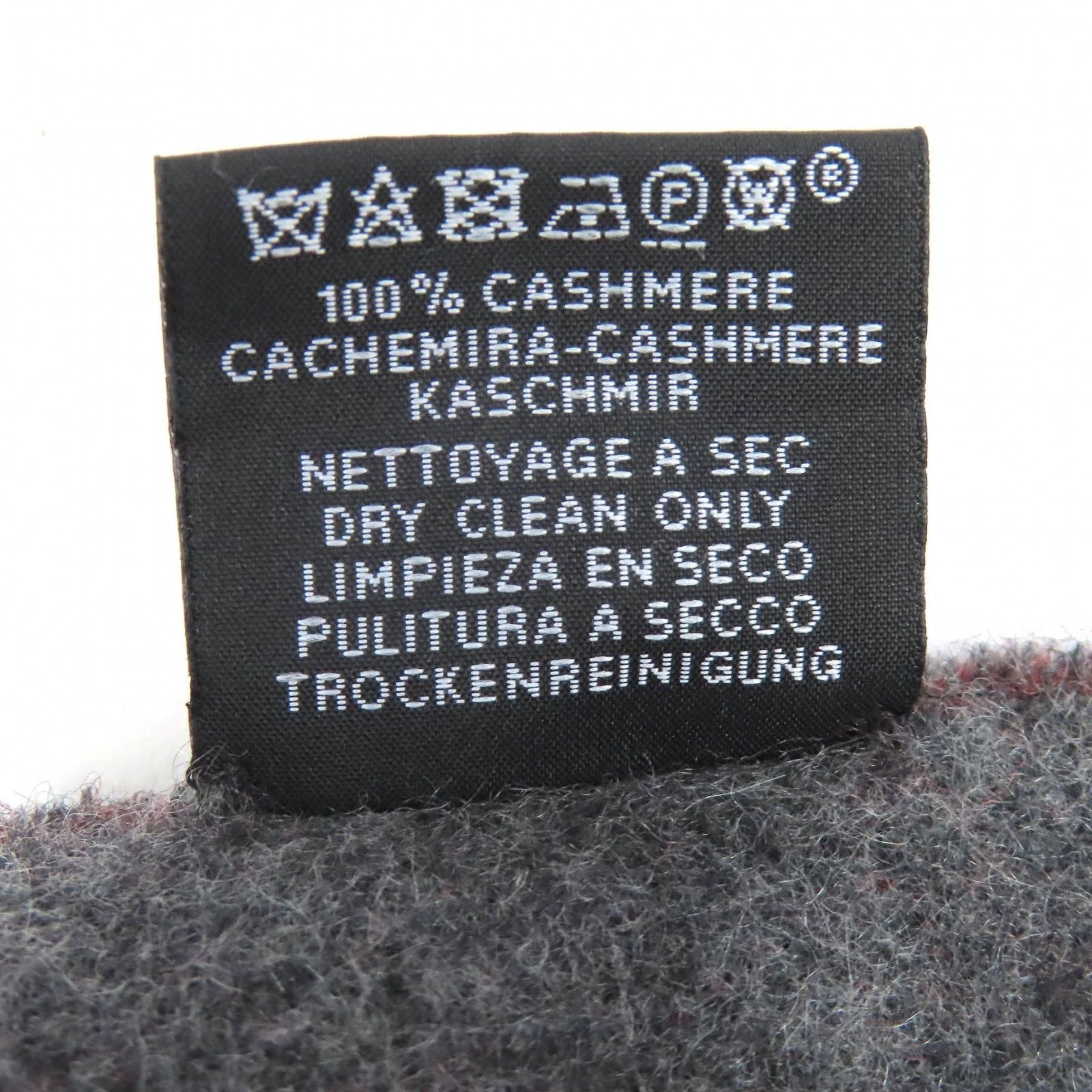 Hermes Grand Mall Cashmere Fringe Scarf Bicolor Brown Gray