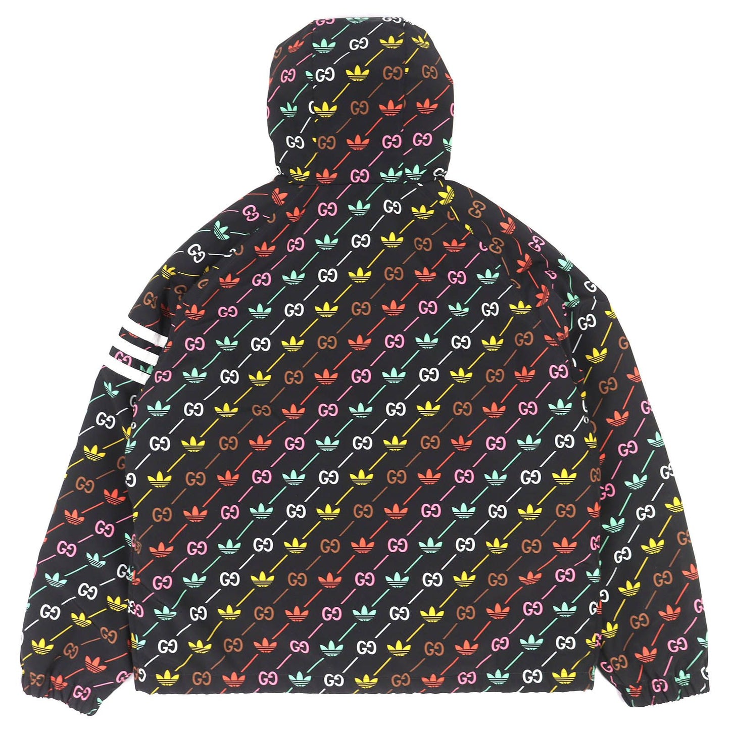 Gucci Adidas Trefoil Stripe Zip Jacket Black Multicolor 50