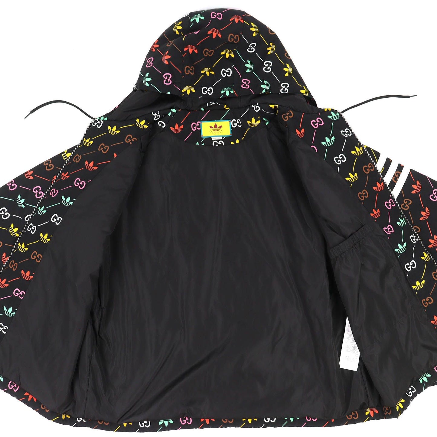 Gucci Adidas Trefoil Stripe Zip Jacket Black Multicolor 50