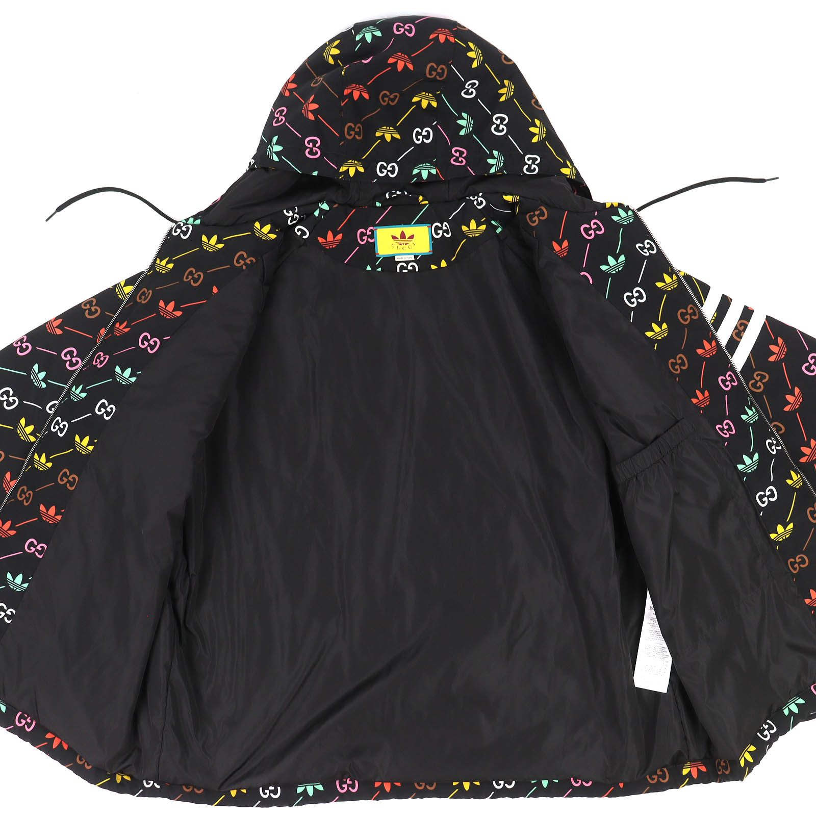 Gucci Adidas Trefoil Stripe Zip Jacket Black Multicolor 50