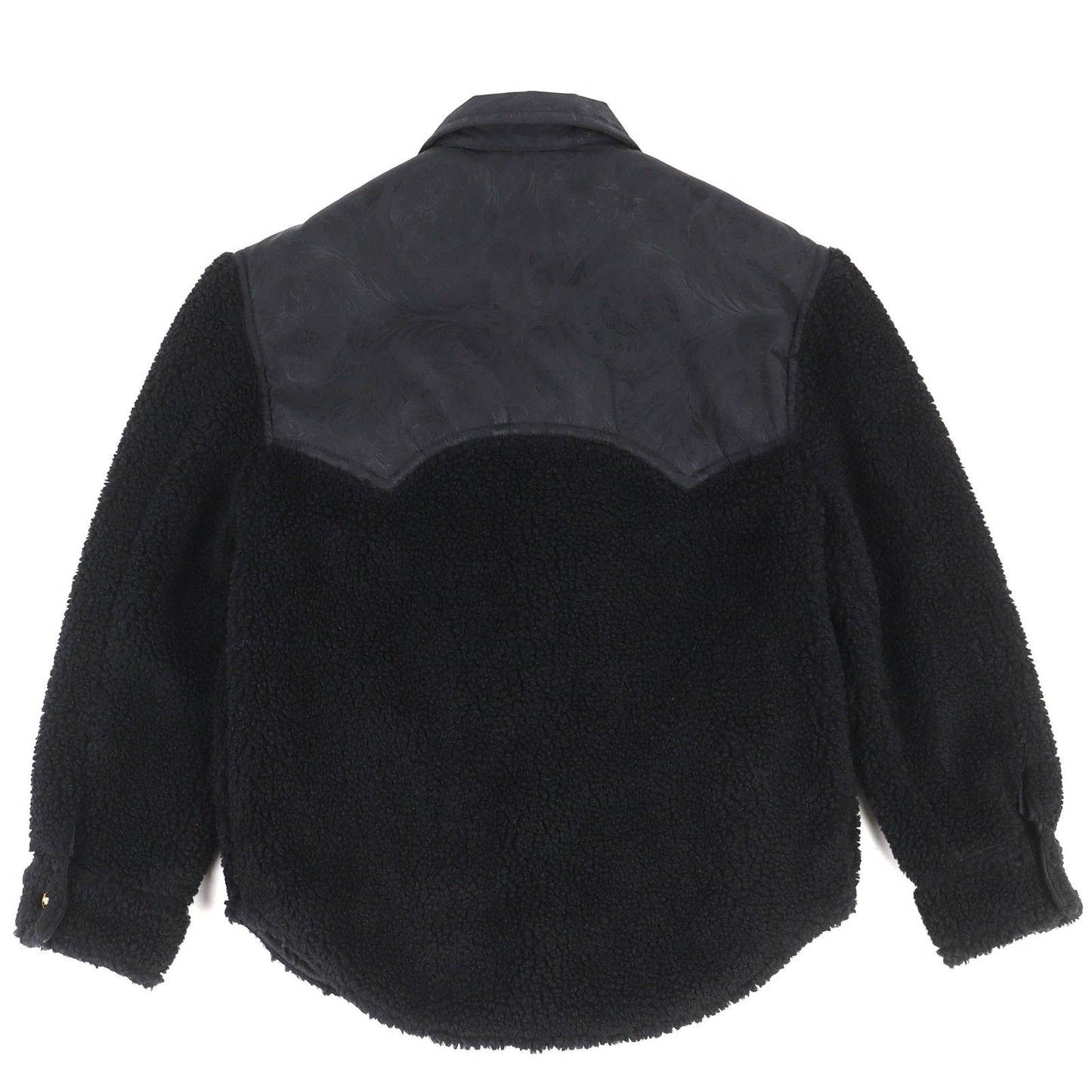 Versace Medusa Button Lining All Logo Pattern Boa Jacket Black 44 Hanger Garment