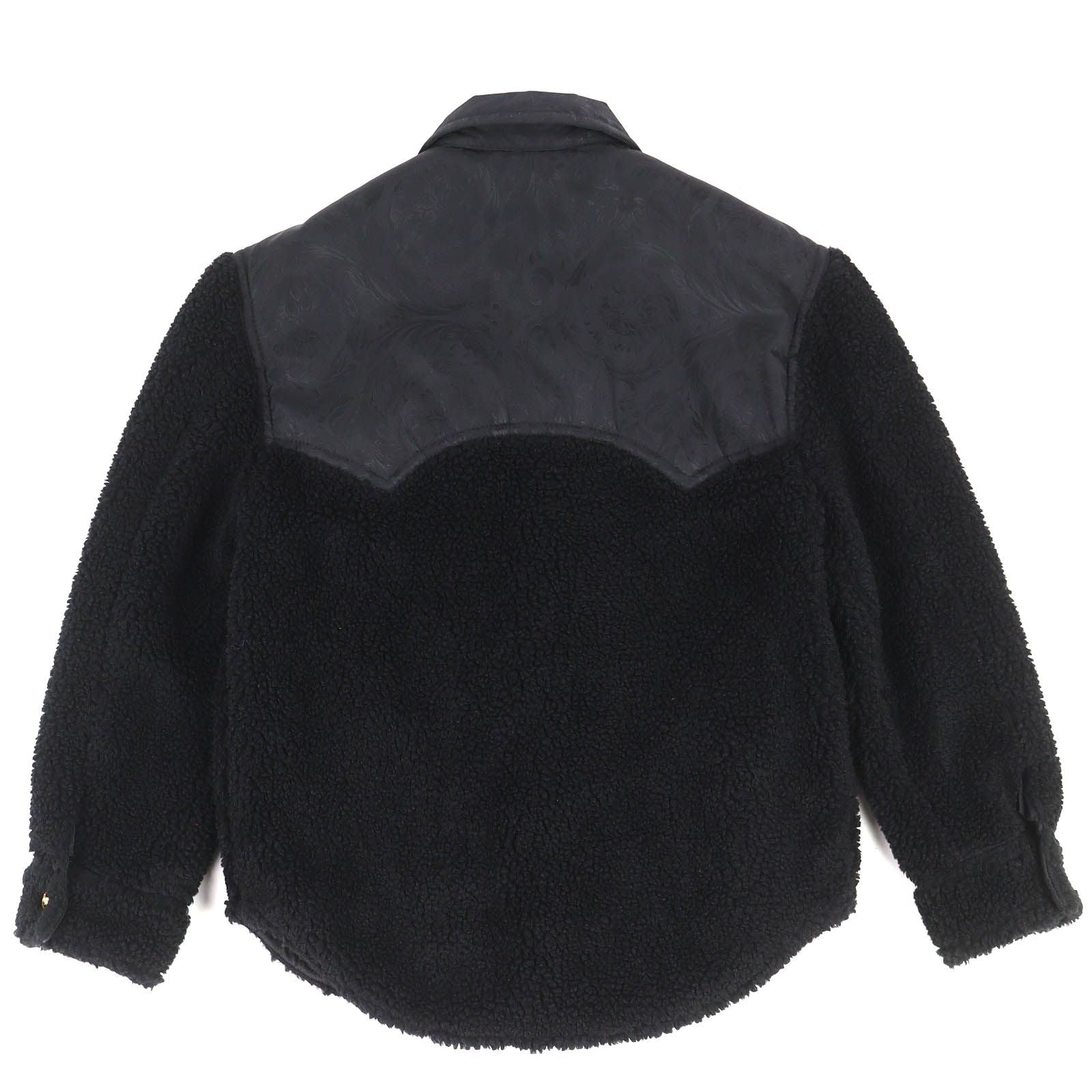 Versace Medusa Button Lining All Logo Pattern Boa Jacket Black 44 Hanger Garment