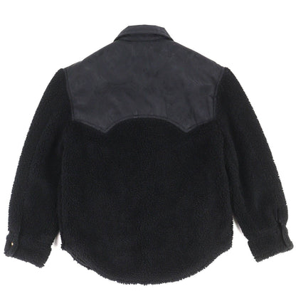 Versace Medusa Button Lining All Logo Pattern Boa Jacket Black 44 Hanger Garment