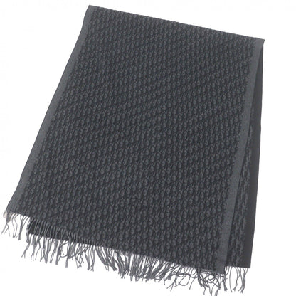 Dior Homme Silk 100% Oblique Logo All Over Pattern Large Shawl Fringe Scarf