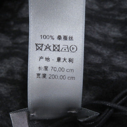 Dior Homme Silk 100% Oblique Logo All Over Pattern Large Shawl Fringe Scarf