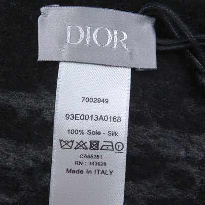 Dior Homme Silk 100% Oblique Logo All Over Pattern Large Shawl Fringe Scarf