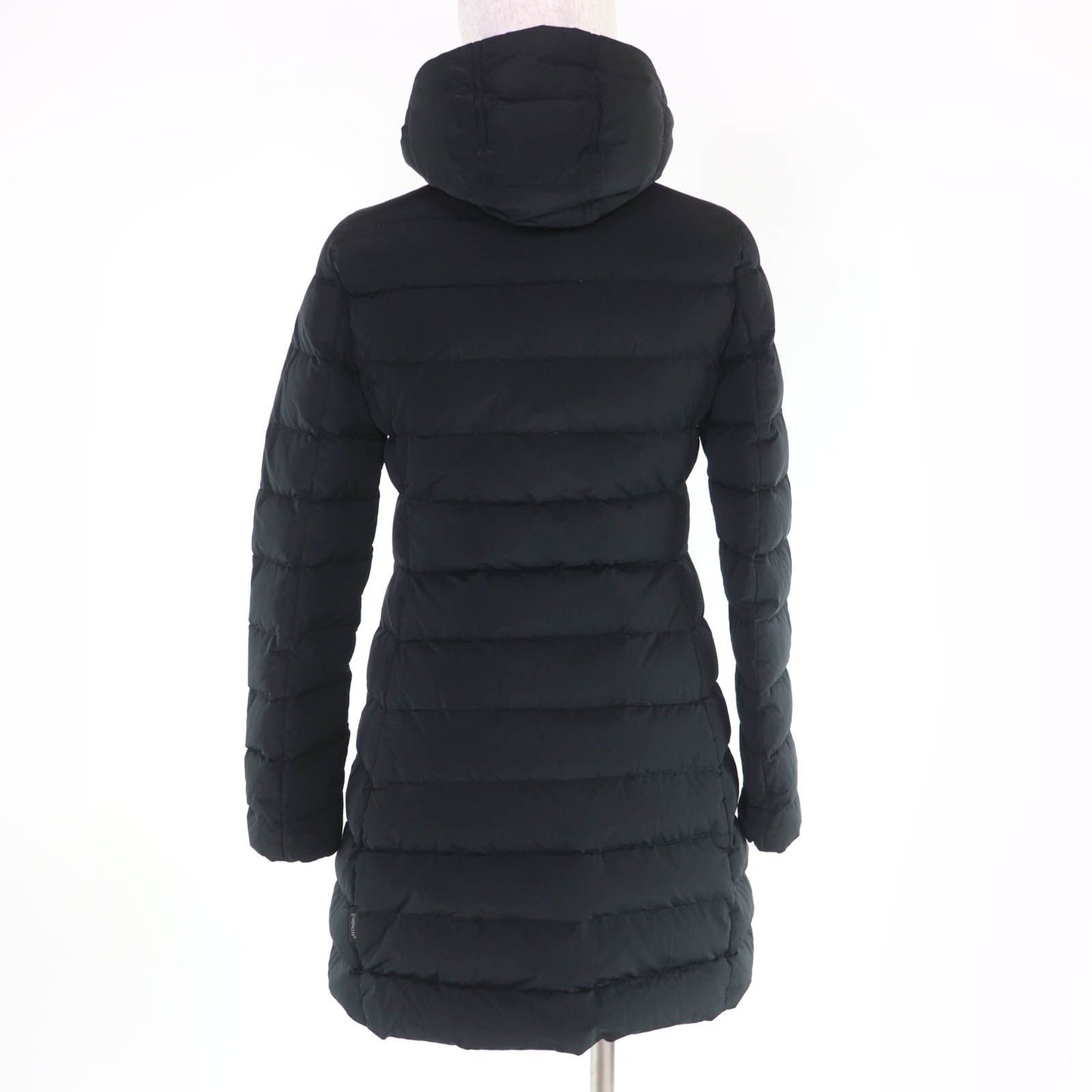 Moncler Garbet Logo Button Hooded Zip Up Jacket Coat Down Black 00