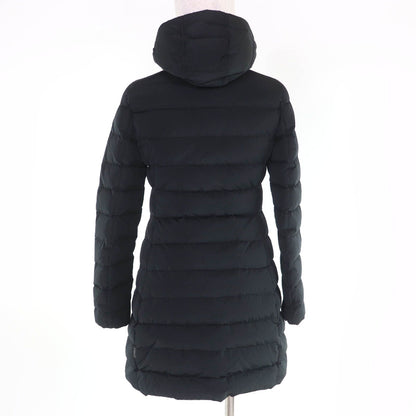 Moncler Garbet Logo Button Hooded Zip Up Jacket Coat Down Black 00