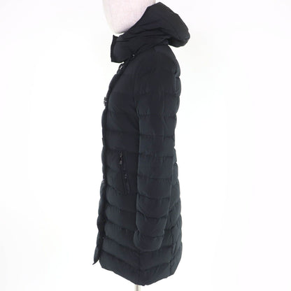 Moncler Garbet Logo Button Hooded Zip Up Jacket Coat Down Black 00
