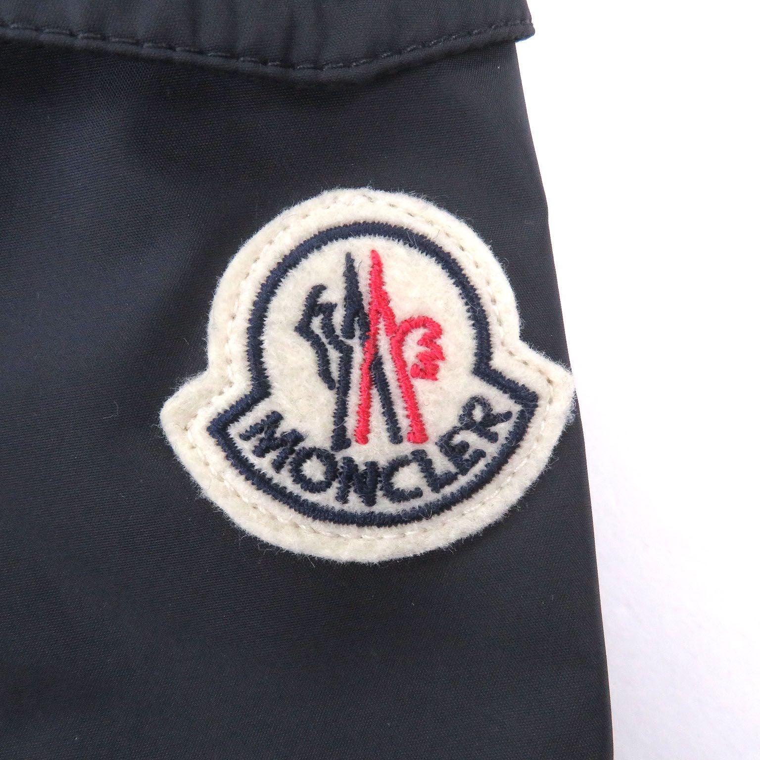 Moncler Keralle Giubbotto Logo Patch Hooded Tricolor Nylon Jacket Navy 4