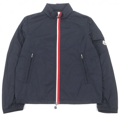 Moncler Keralle Giubbotto Logo Patch Hooded Tricolor Nylon Jacket Navy 4
