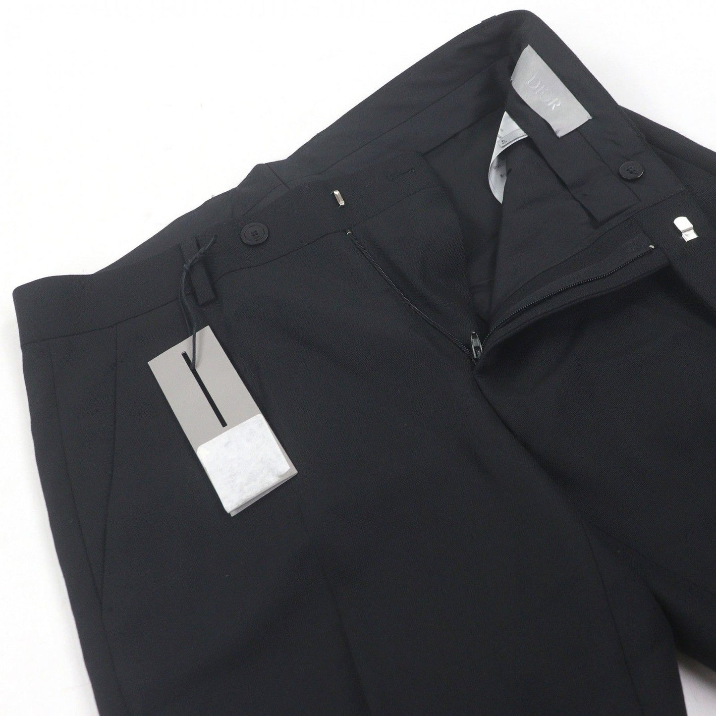 Dior Homme Wool Mohair Pleated Trousers Pants Black 46