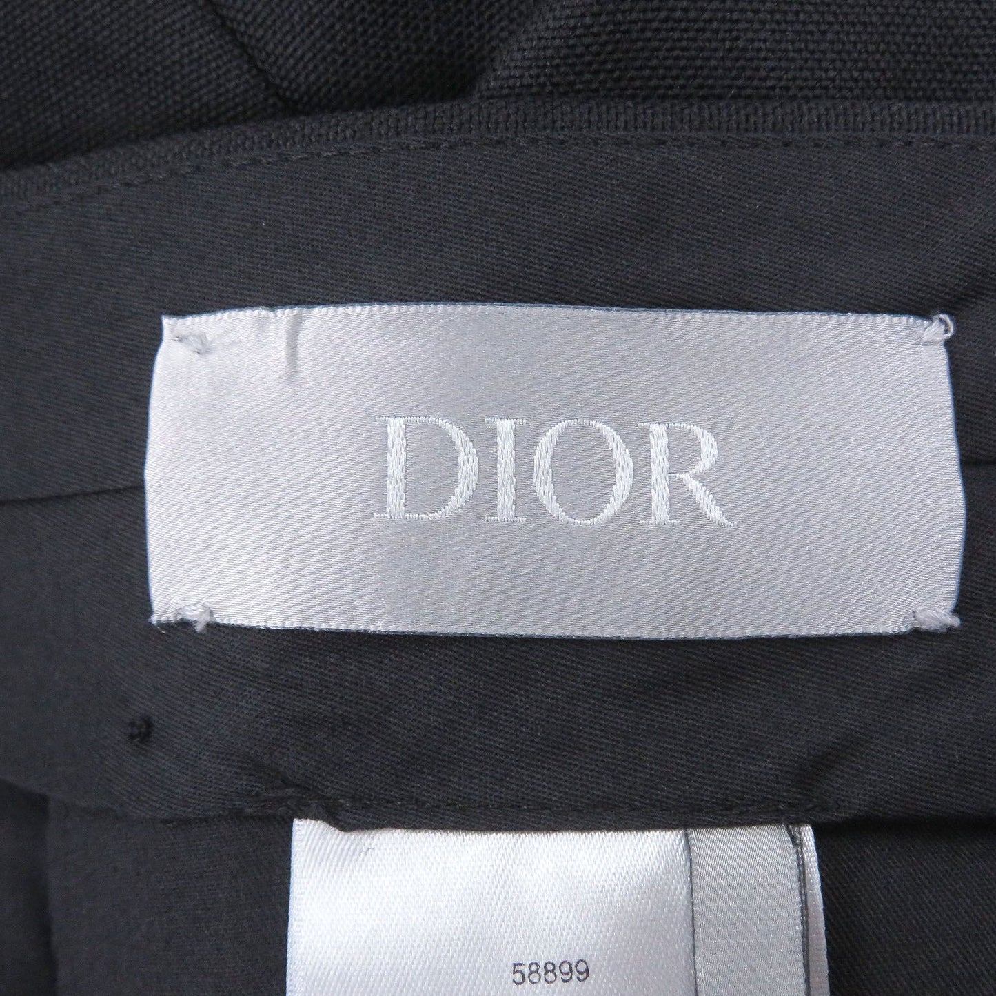 Dior Homme Wool Mohair Pleated Trousers Pants Black 46