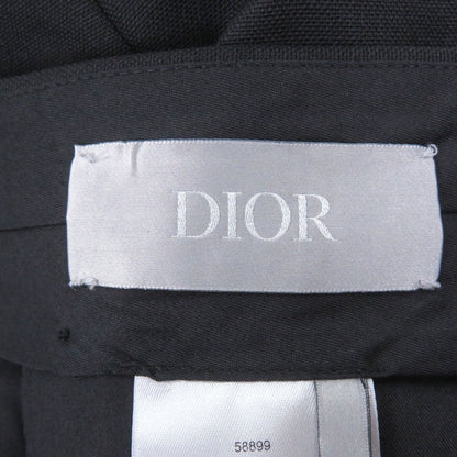 Dior Homme Wool Mohair Pleated Trousers Pants Black 46