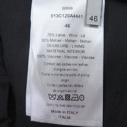 Dior Homme Wool Mohair Pleated Trousers Pants Black 46