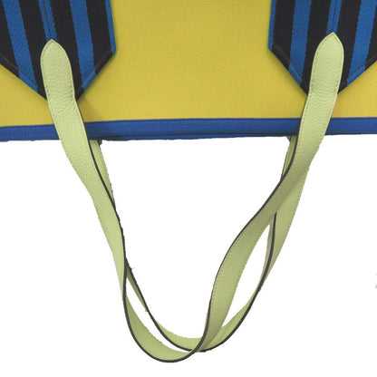 Hermes Pursangle Tote Silver Toile Military Canvas Taurillon Lime Veil