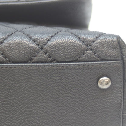 Chanel Black Silver Caviar Quilted Coco Handle 29 Handbag — view 6