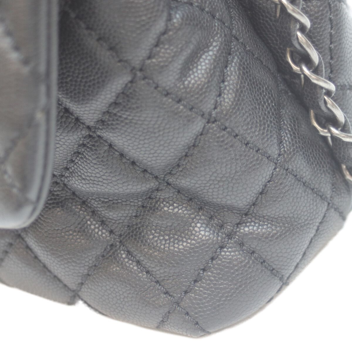 Chanel Black Silver Caviar Quilted Coco Handle 29 Handbag — view 7