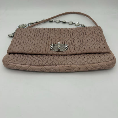 Miu Miu Nappa Crystal Matelasse Leather Bag Pink — view 8