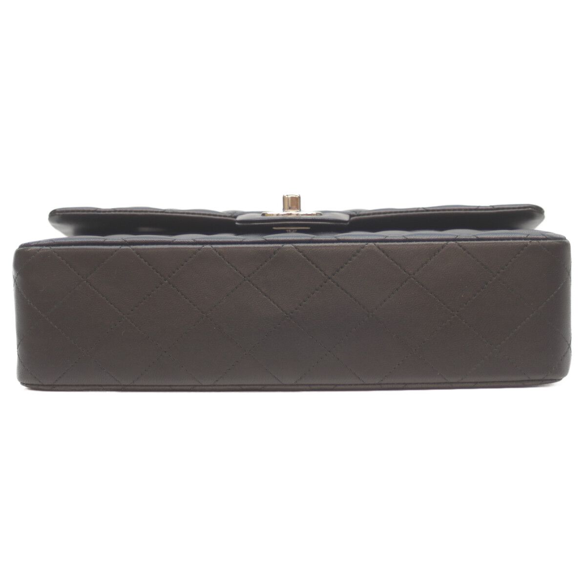Chanel Black Lambskin Silver Double Flap Quilted 25 — view 5