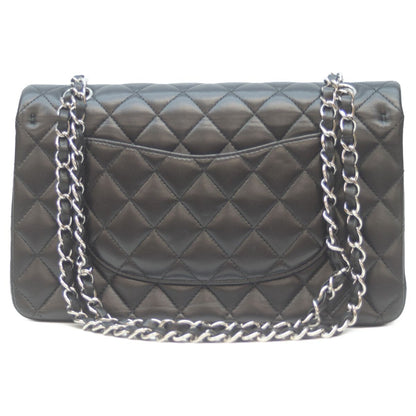 Chanel Black Lambskin Silver Double Flap Quilted 25 — view 3