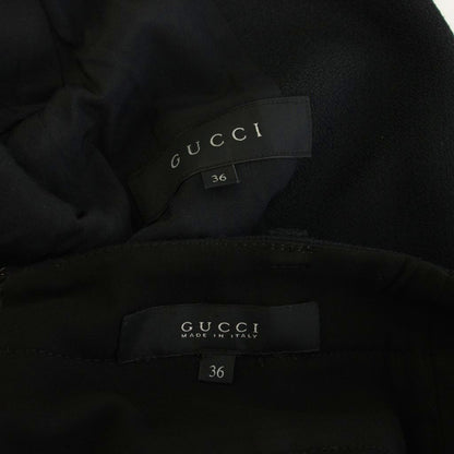 Gucci Suit Set Top and Bottom Tailored Jacket Tight Skirt Knee Length 36 Black
