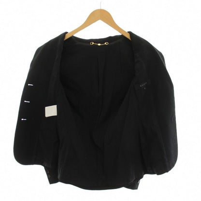 Gucci Suit Set Top and Bottom Tailored Jacket Tight Skirt Knee Length 36 Black