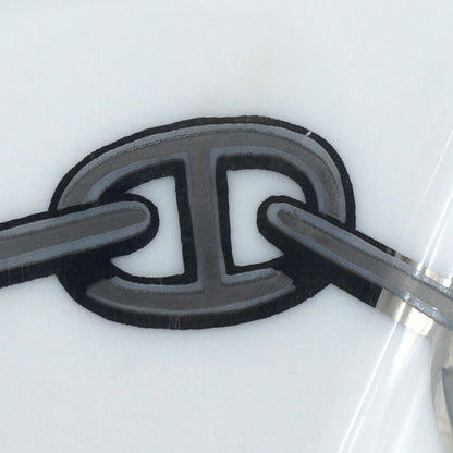 Hermes Ashtray Plate Chaine D'ancre White Silver Square Small Ceramic — view 7