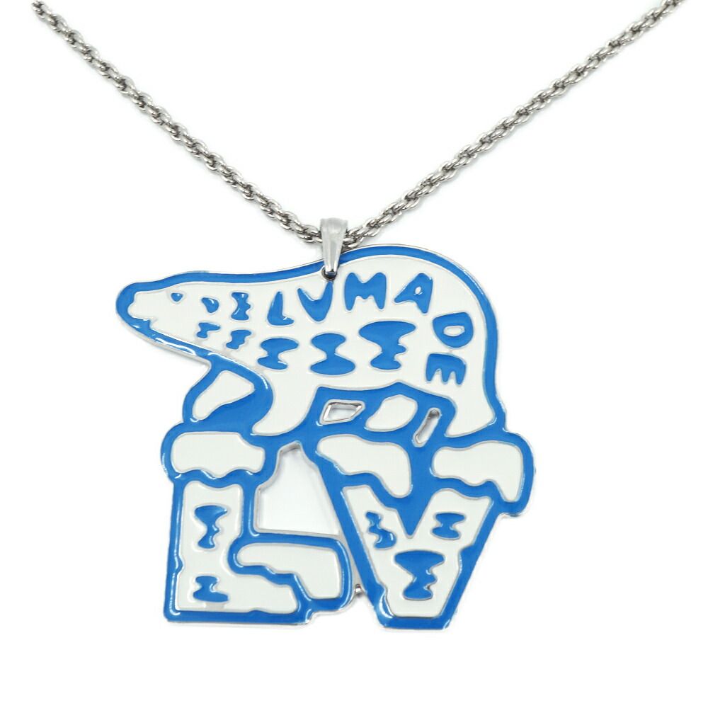 Louis Vuitton Necklace LV Mountain Bear Blue Silver Enamel