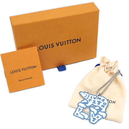 Louis Vuitton Necklace LV Mountain Bear Blue Silver Enamel — view 8