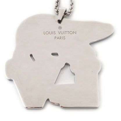 Louis Vuitton Necklace LV Mountain Bear Blue Silver Enamel — view 3