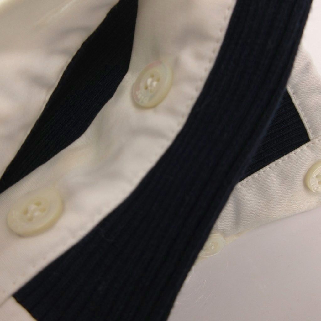 Dior Shirt Blouse Corduroy Patch Sequin Long Sleeve 34 White