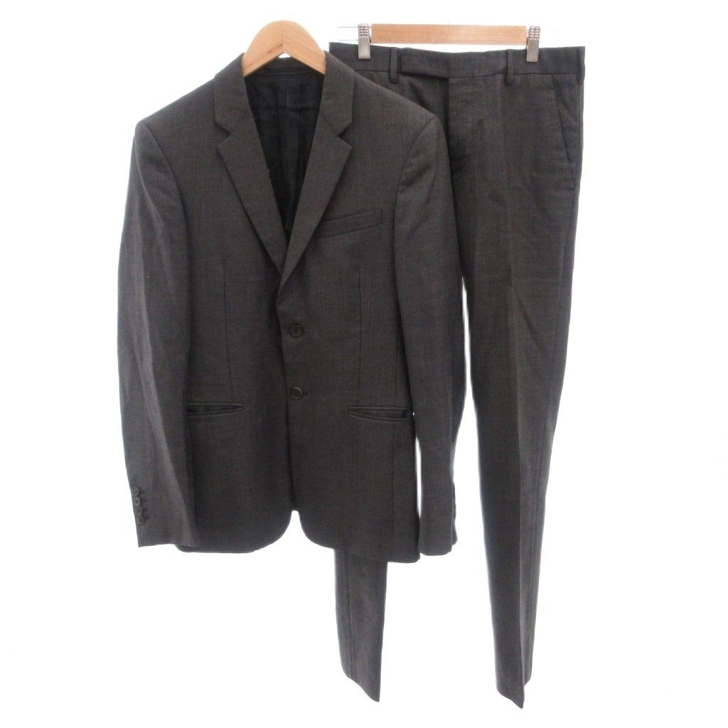 Prada Suit Set Business Single Jacket Pants Silk Blend Mohair Gray
