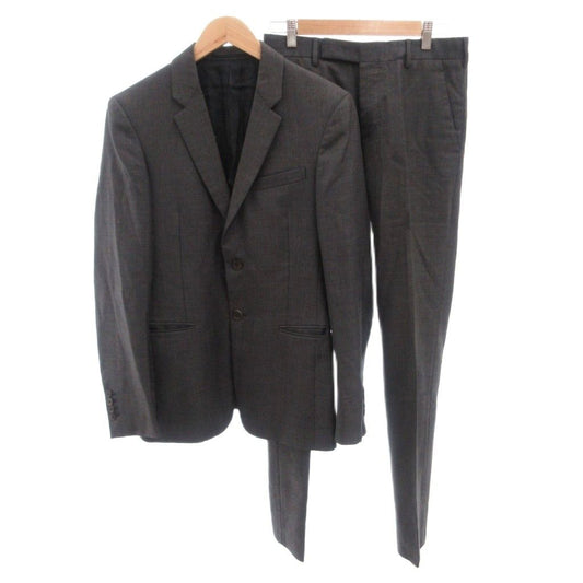 Prada Suit Set Business Single Jacket Pants Silk Blend Mohair Gray