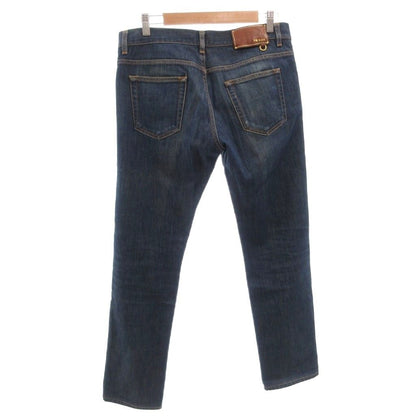 Prada Denim Pants Jeans Straight Logo 32 Indigo