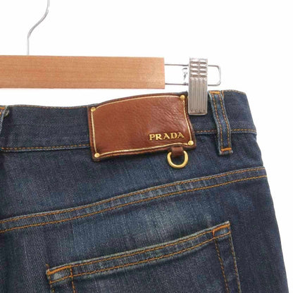 Prada Denim Pants Jeans Straight Logo 32 Indigo