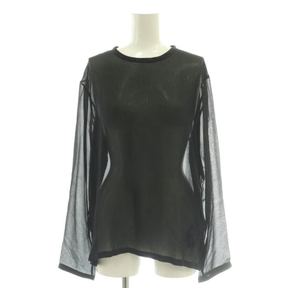 Max Mara Black Tag Top Silk Sheer Line Stone 44 DF