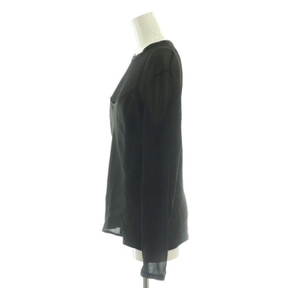 Max Mara Black Tag Top Silk Sheer Line Stone 44 DF
