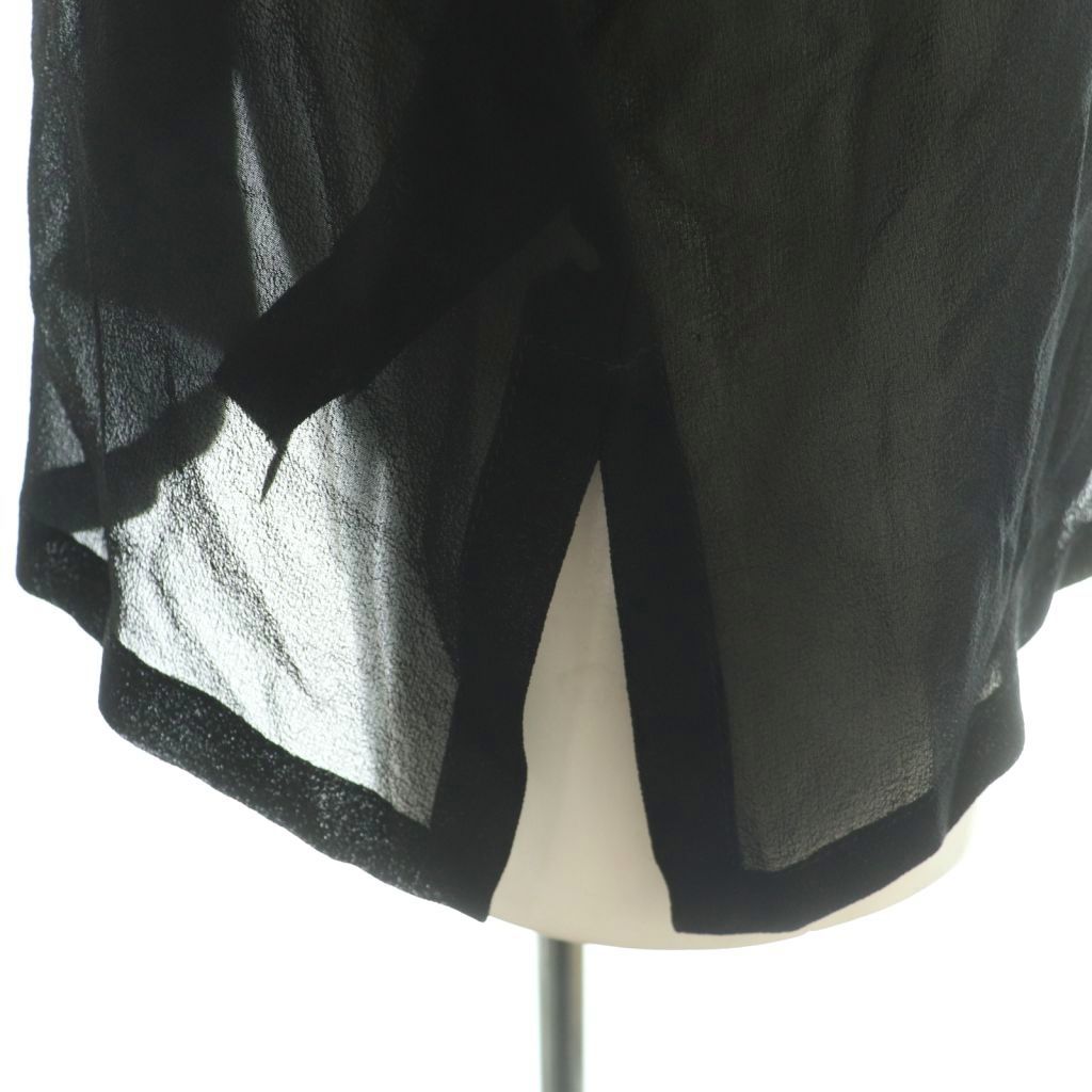 Max Mara Black Tag Top Silk Sheer Line Stone 44 DF