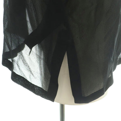 Max Mara Black Tag Top Silk Sheer Line Stone 44 DF