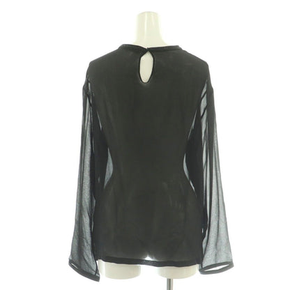 Max Mara Black Tag Top Silk Sheer Line Stone 44 DF