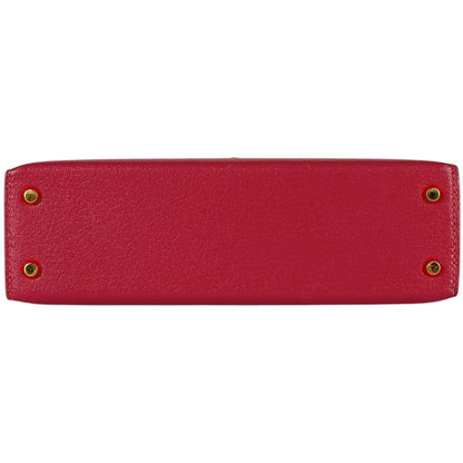Hermes Kelly 20 2-Way Shoulder Bag Sellier Mini 2 Chevre Rose