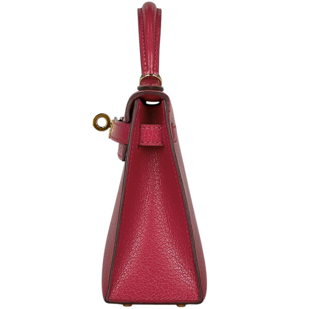 Hermes Kelly 20 2-Way Shoulder Bag Sellier Mini 2 Chevre Rose
