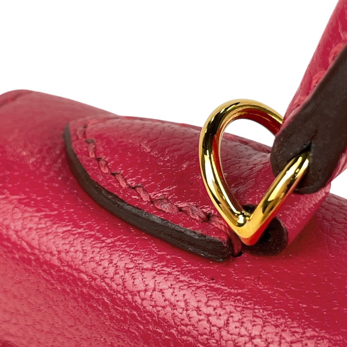 Hermes Kelly 20 2-Way Shoulder Bag Sellier Mini 2 Chevre Rose
