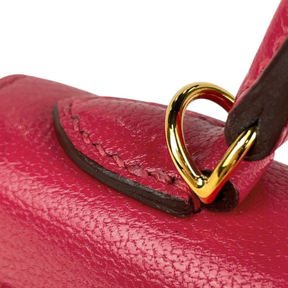 Hermes Kelly 20 2-Way Shoulder Bag Sellier Mini 2 Chevre Rose