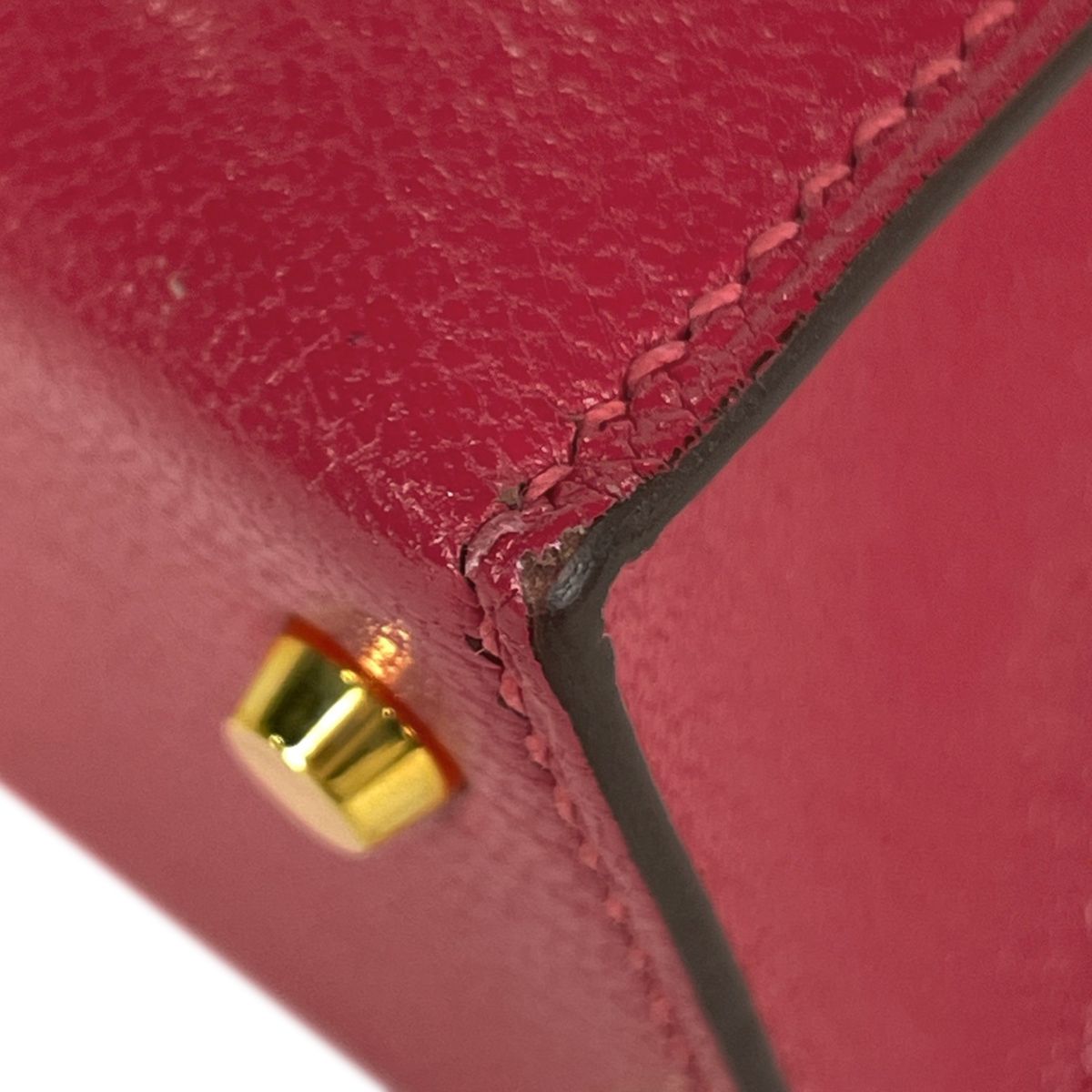 Hermes Kelly 20 2-Way Shoulder Bag Sellier Mini 2 Chevre Rose