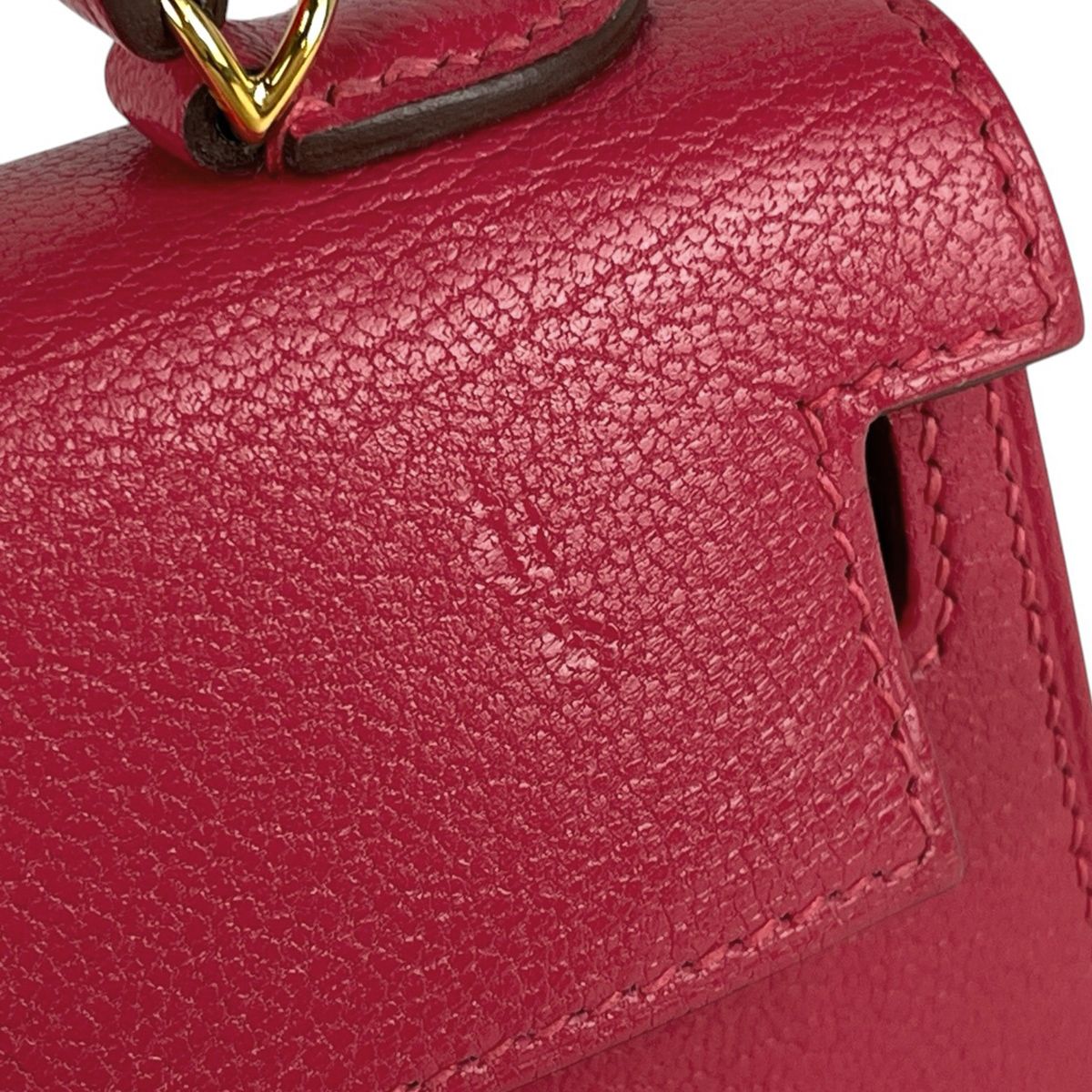 Hermes Kelly 20 2-Way Shoulder Bag Sellier Mini 2 Chevre Rose
