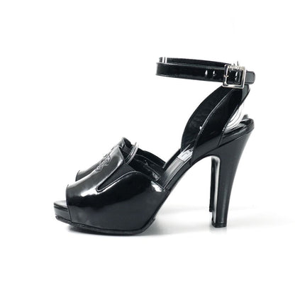 Chanel Sandals 35c 07c CC Logo CC Enamel Ankle Strap — view 2