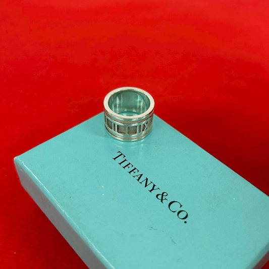 Tiffany & Co Box Atlas 925 Sterling Silver Ring No 9 0410